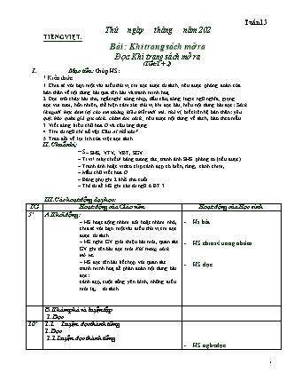 Giáo án Tiếng Việt 2 - Sách Chân trời sáng tạo - Tuần 15