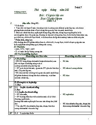 Giáo án Tiếng Việt 2 - Sách Chân trời sáng tạo - Tuần 17