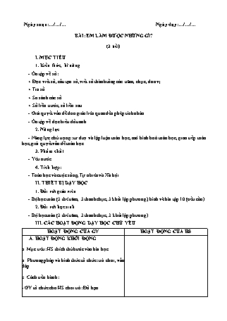 Kế hoạch dạy học Toán Lớp 2 (Chân trời sáng tạo) - Bài 74: Em làm được những gì?