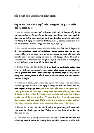 Bài soạn Ngữ văn 11 (Chân trời sáng tạo) - Bài 4: Nét đẹp văn hóa và cảnh quan