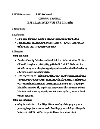 Giáo án Chuyên đề Vật lí 10 (Chân trời sáng tạo)