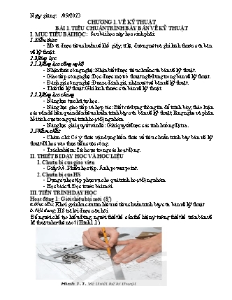 Giáo án Công nghệ 8 (Chân trời sáng tạo) - Bài 1: Tiêu chuẩn trình bày bản vẽ kỹ thuật - Năm học 2023-2024