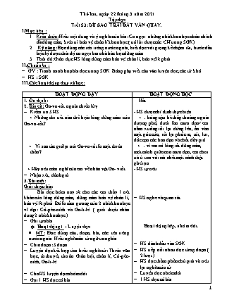 Giáo án điện tử Lớp 4 - Tuần 27 - Năm học 2020-2021