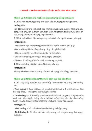 Giáo án Hoạt động trải nghiệm, hướng nghiệp 8 (Chân trời sáng tạo) - Chương trình cả năm