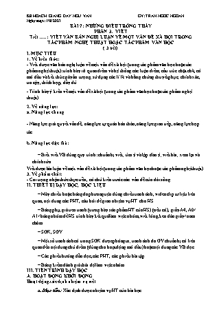 Giáo án Ngữ văn 11 (Chân trời sáng tạo) - Bài 8: Cái tôi – Thế giới độc đáo - Trần Ngọc Ngoan