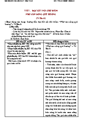 Giáo án Ngữ văn 11 (Chân trời sáng tạo) - Bài 9: Những chân trời kí ức - Trần Ngọc Ngoan